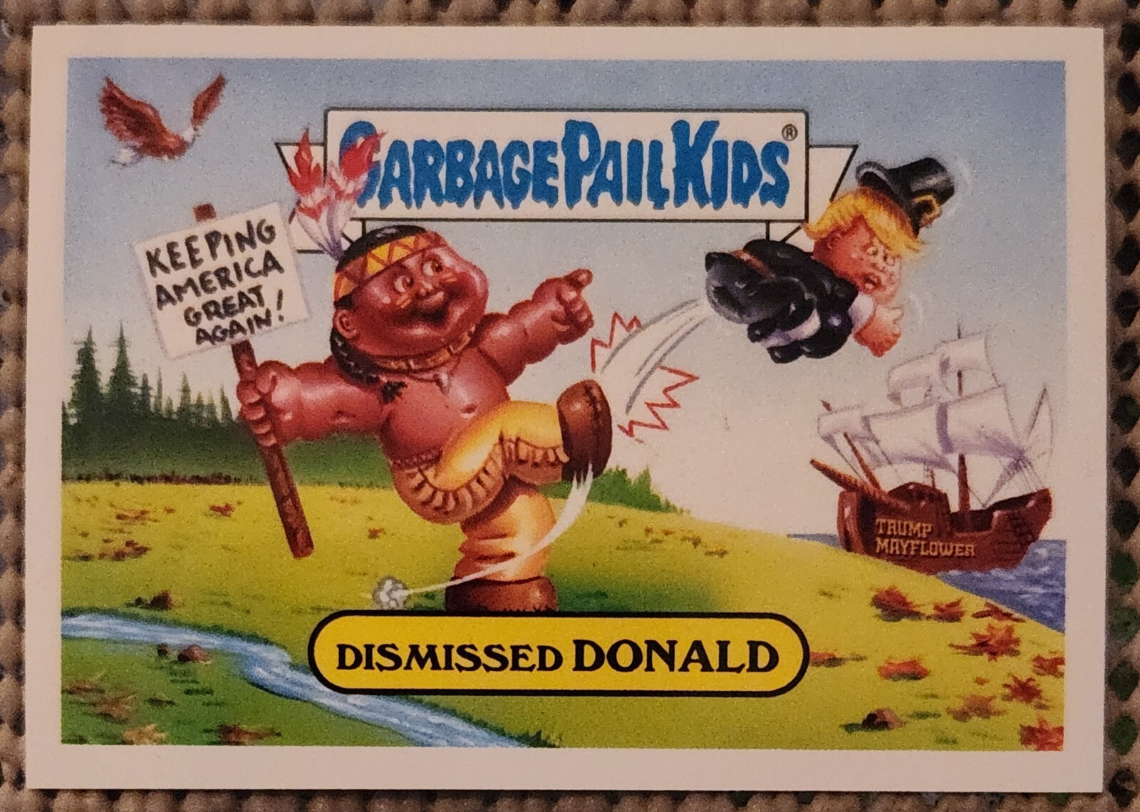 DISMISSED DONALD: 2016 GPK THANKSGIVING STICKER (ONLY 267 made) SHORT PRINT SSP