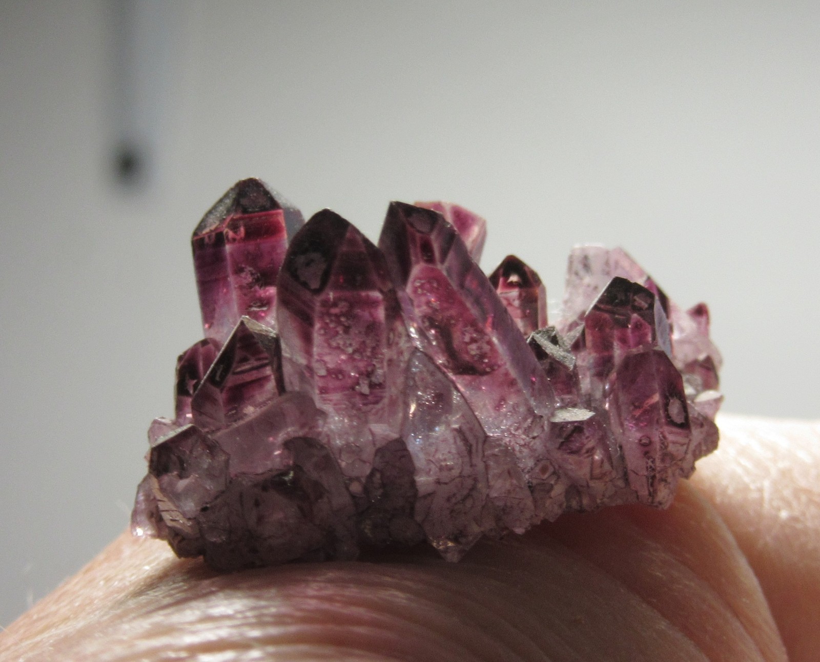 Rare Raspberry Aura Quartz 1 1/8 Inch Cluster Collectible RAQCC-7