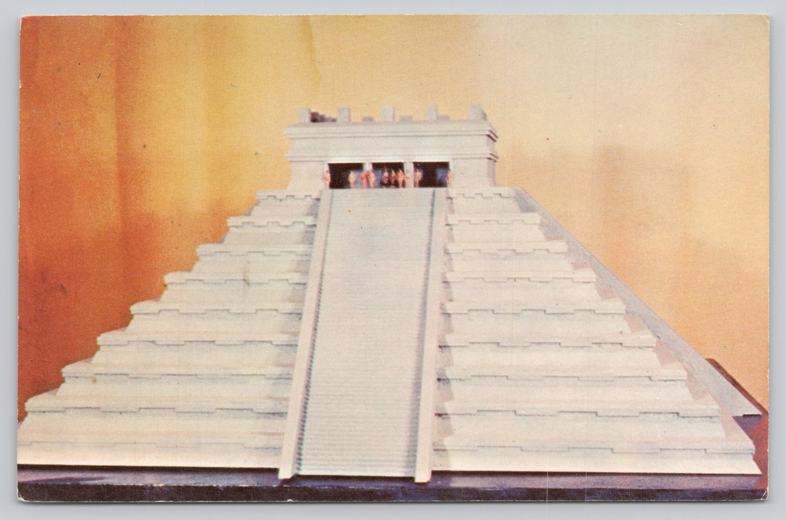 1967 Chichen Itza Temple Model Postcard – Mystery of the Maya Exhibit