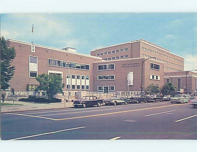 Unused Pre-1980 LIBRARY SCENE Hartford Connecticut CT hs1969