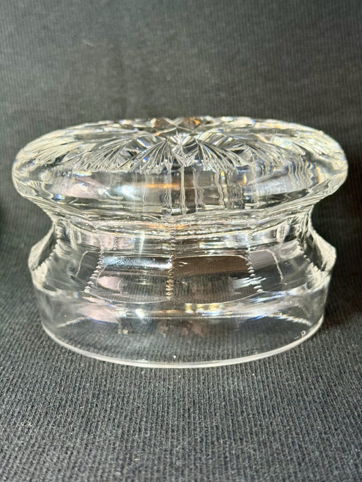 Antique American Brilliant Cut Glass Humidor-Cigar Jar likely J.Hoare