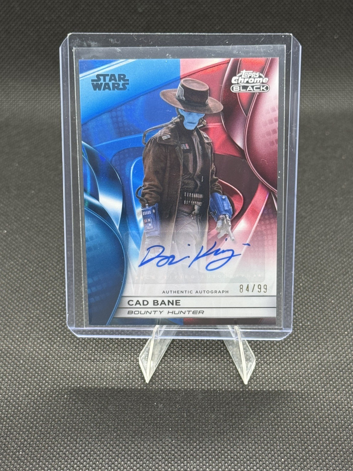 2025 Star Wars Chrome Black Auto Blue Red Lava Dorian Kingi as Cad Bane /99