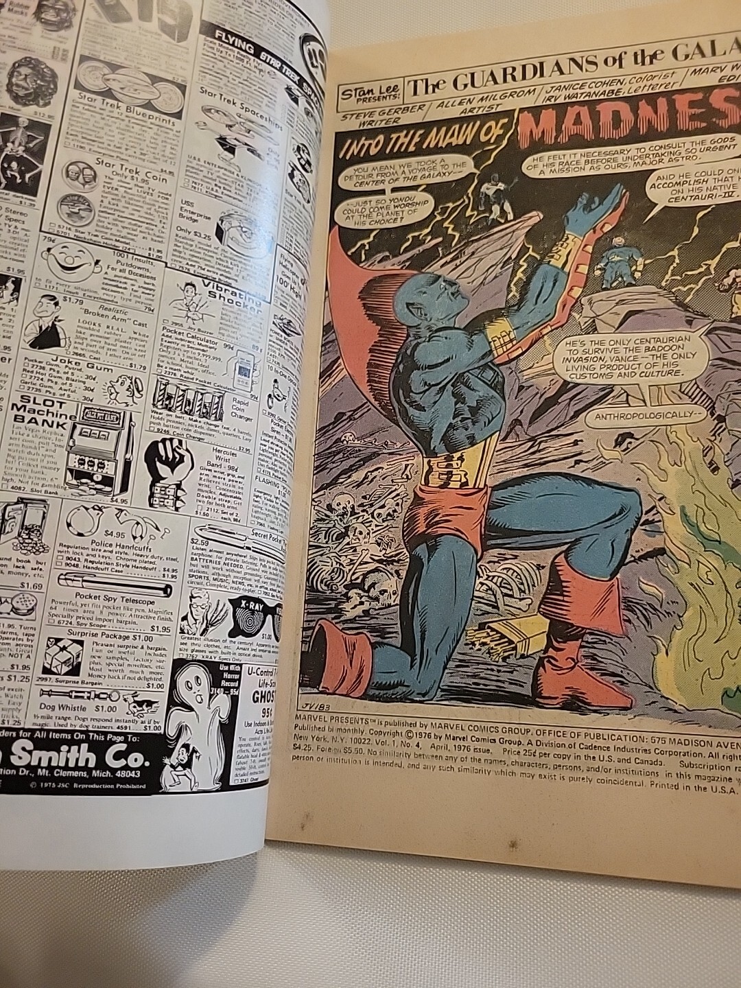 Marvel Presents #4 (1976) Guardians of the Galaxy! $0.30 Price Variant! F-F/VF