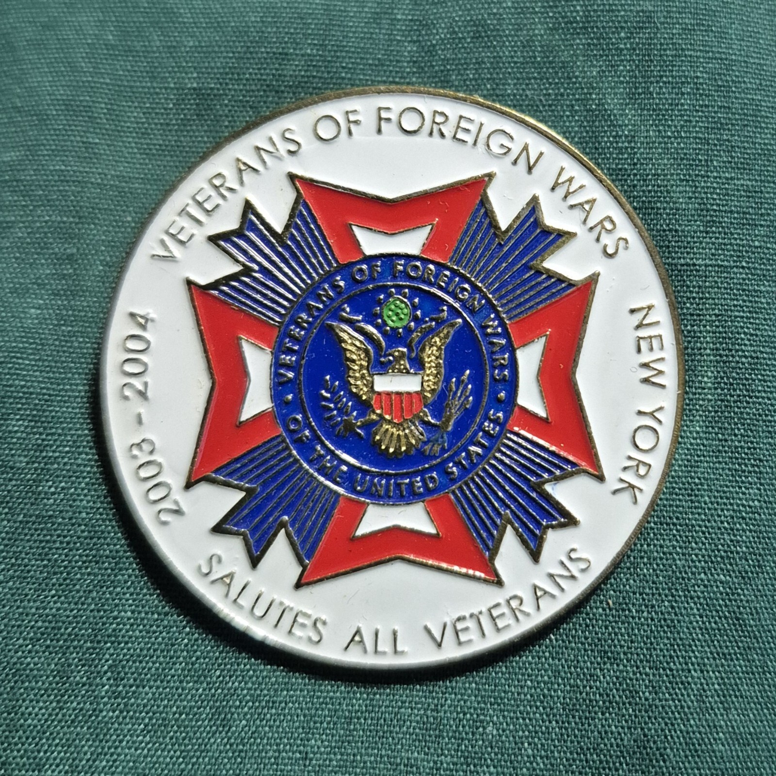 2003-2004 Veterans of Foreign Wars Lapel Pin and Decal VFW, NEW!
