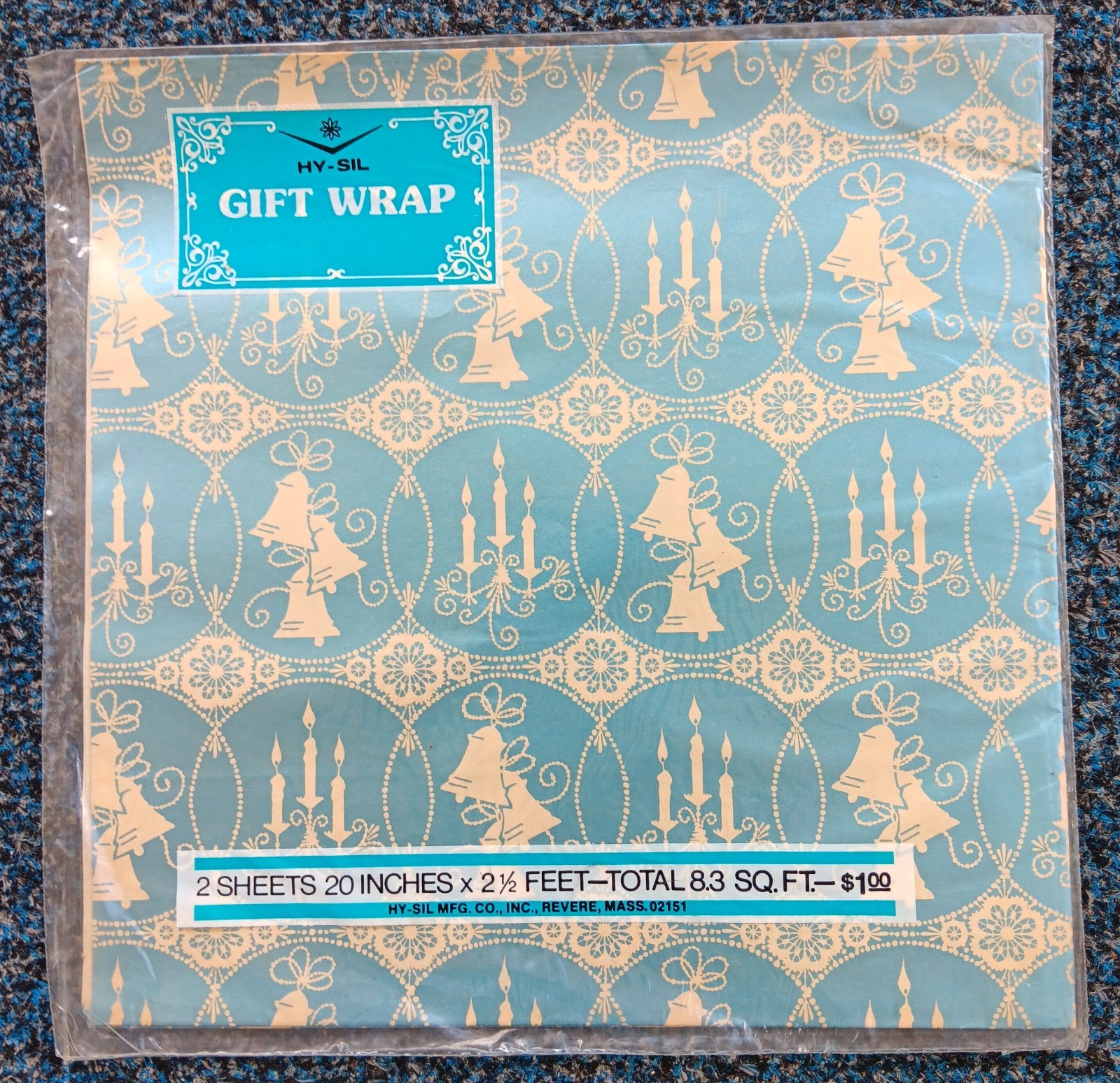 Vintage Hy-Sil Gift Wrap Wrapping Paper All Occasion Christmas 2 Sheets 20×30