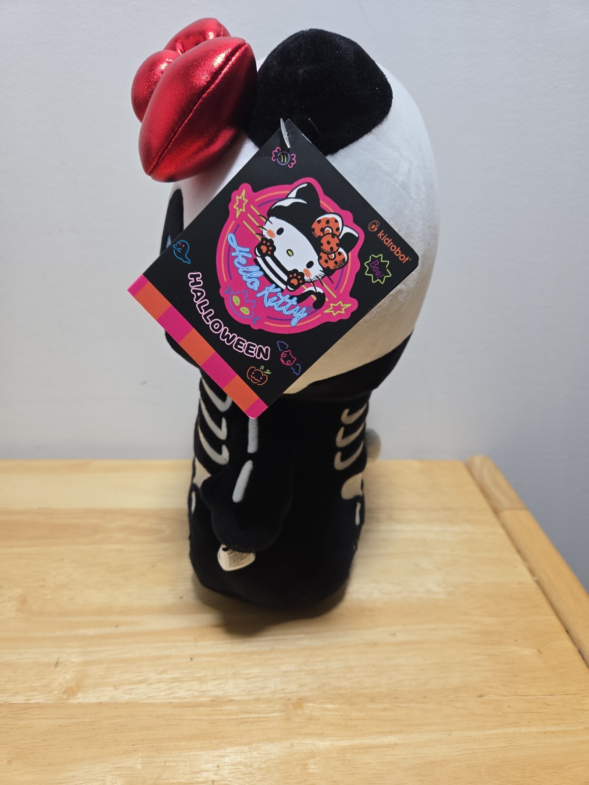 Hello Kitty Skeleton Kidrobot Sanrio Skelebones 12in Plush Stuffed Cat