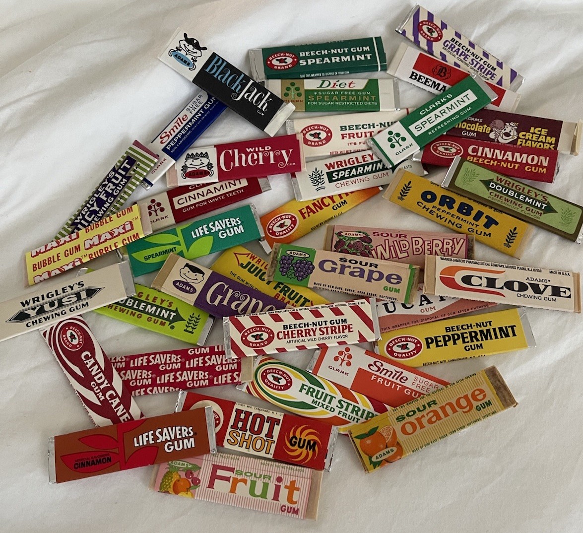Vintage Lot Of 37 Full Sticks Of Gum BEECH-NUT WRIGLEY’S ADAMS CLARK ETC