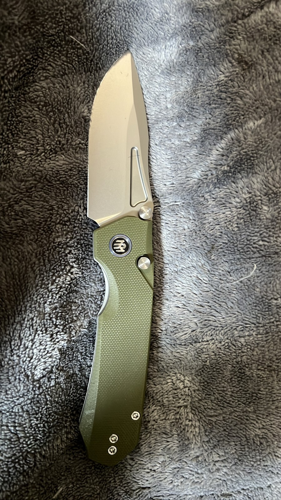 Remette RT-Rhino Folding Knife Green G10 Handle D2 Blade RNDG2