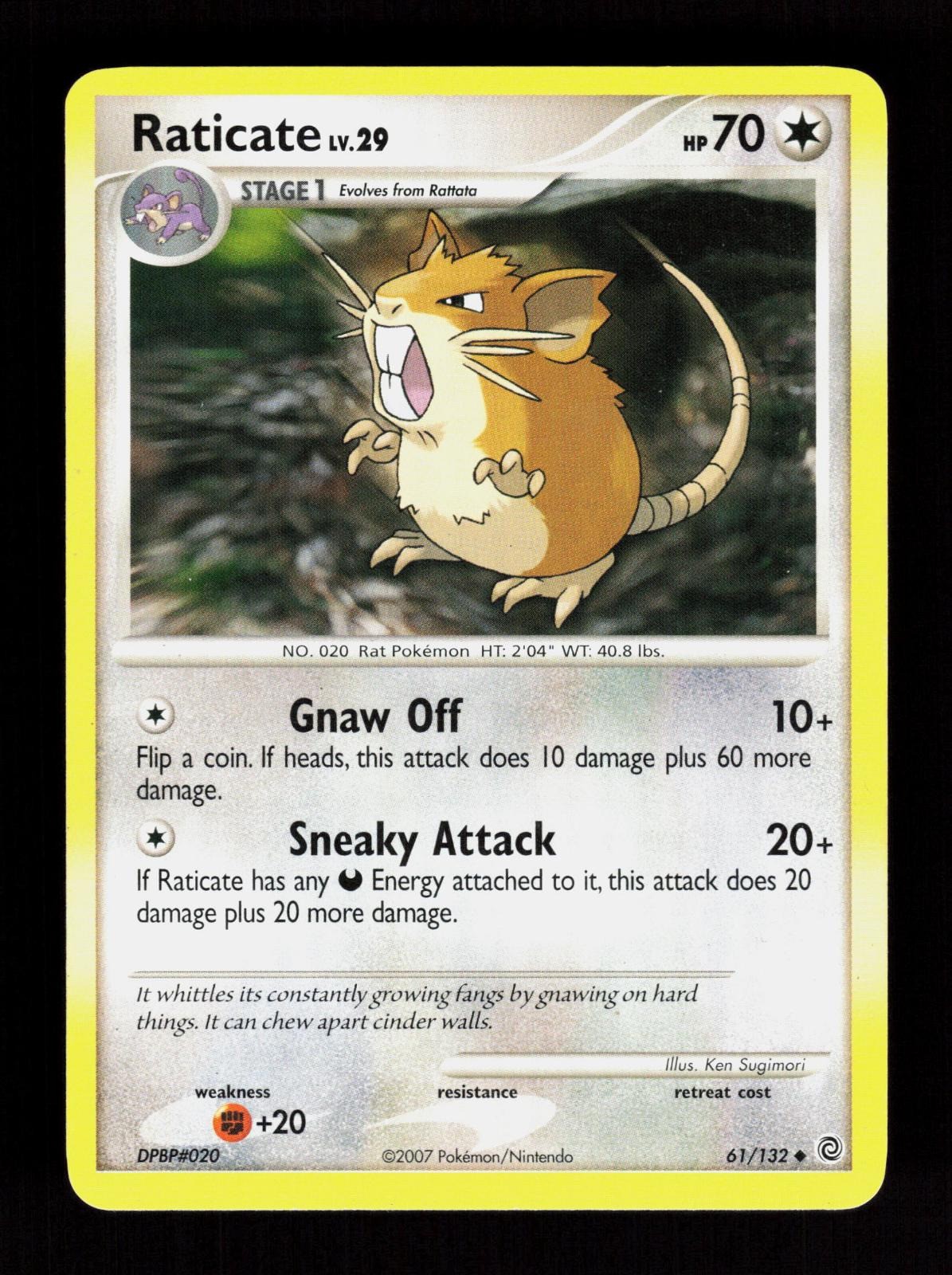 Pokemon Raticate 61/132 Secret Wonders Lightly Played
