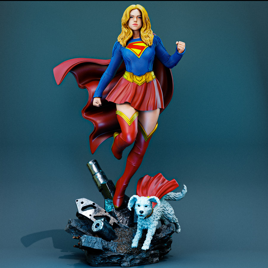 Supergirl Resin Sculpture Statue Model Kit Unpainted/Unassembled