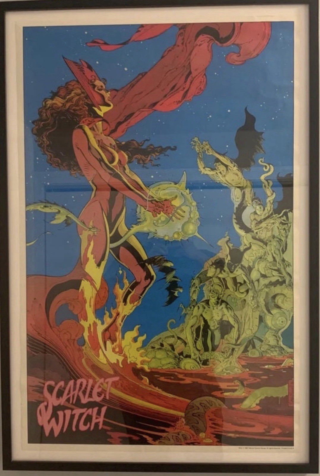 1987 P Craig Russell – Scarlet Witch Comic Poster Print – 22″ x 34″ marvel