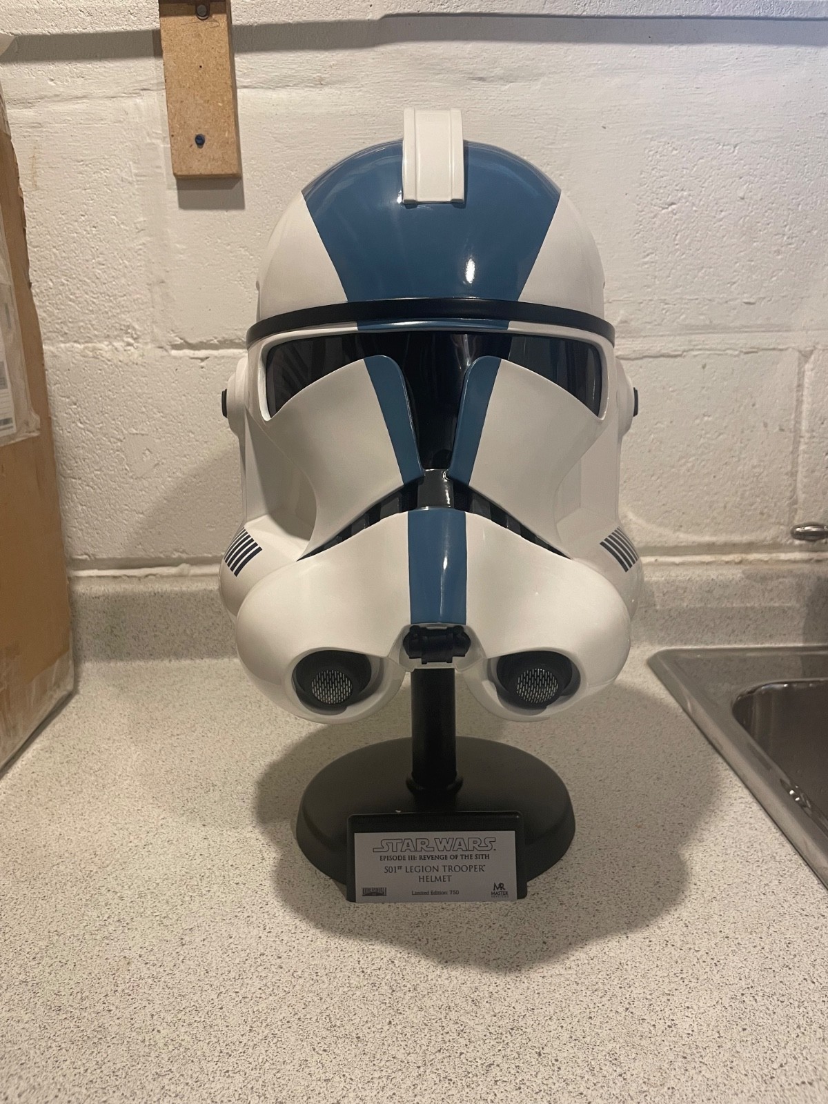 Master Replicas Star Wars 501st. (Clean) clone trooper Helmet 1:1 /750