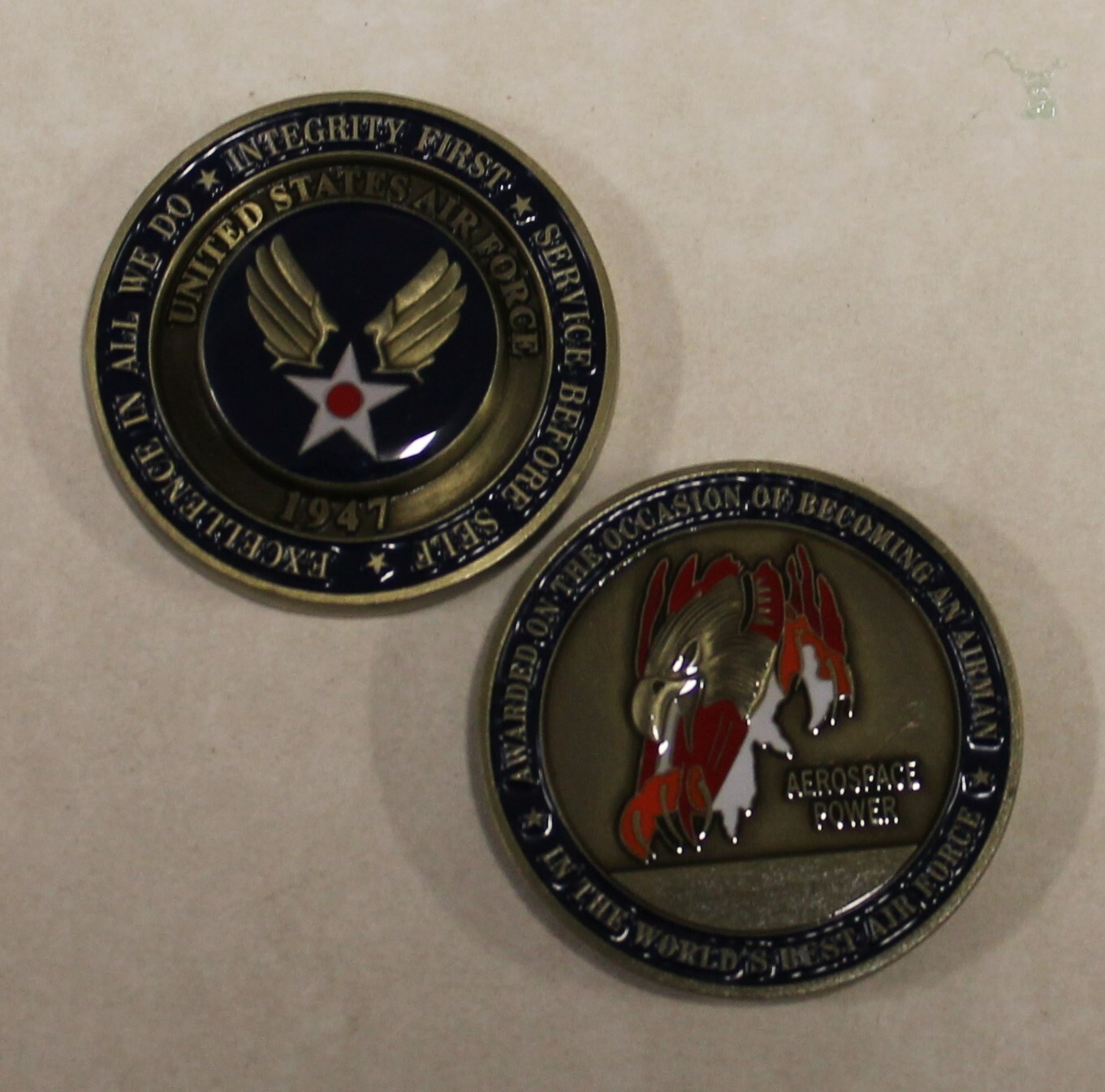 USAF Air Force Original 1999-2008 Airman’s Challenge Coin Version 1