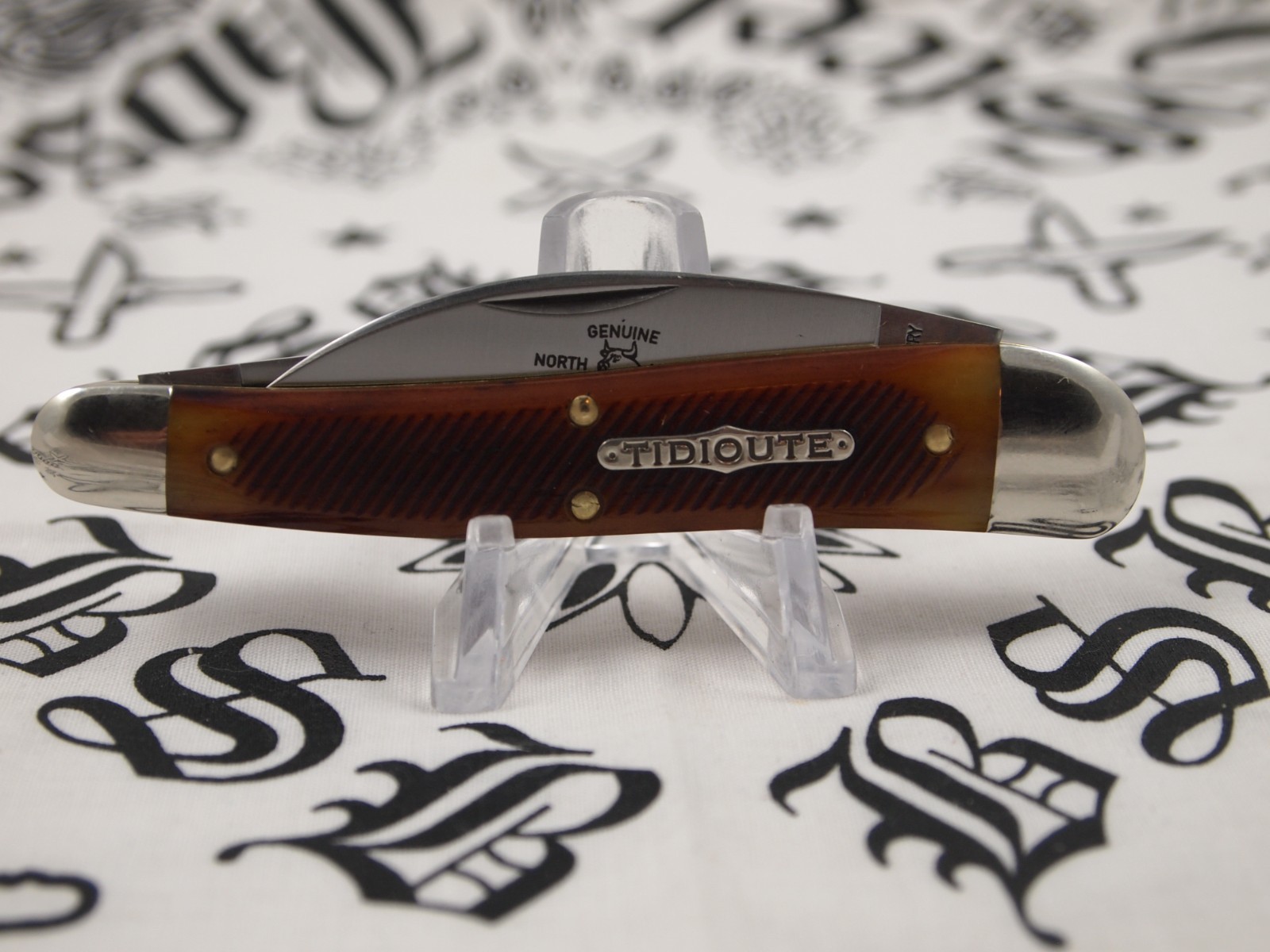 GEC Northfield UN-X-LD 380225 Campfire Whittler Burnt Orange Sawcut Bone