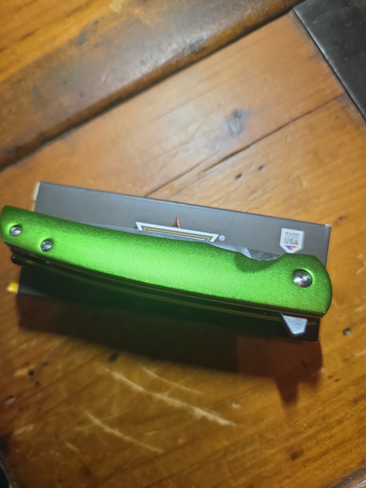Bear & Son Bear Edge 121GR Pocketknife Green Aluminum SS Plain Liner Lock Clip