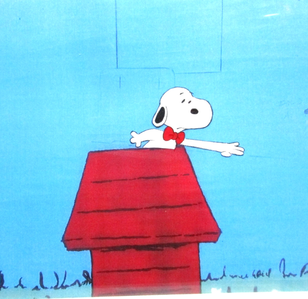 1990s SNOOPY PEANUTS Charles Schulz ORIGINAL ANIMATION PRODUCTION CEL **READ**