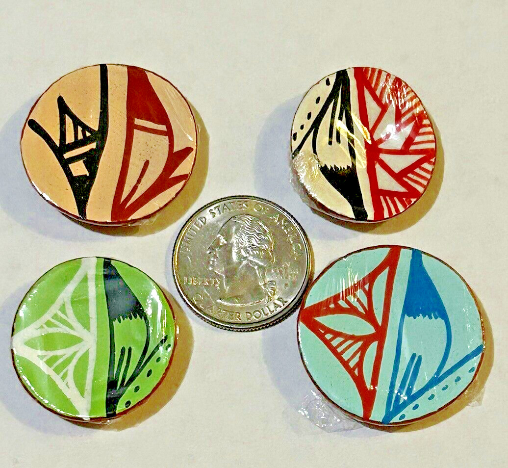 Jemez Pueblo ~ Miniature Pottery ~ Polychrome 3-Piece Set ~ Native American Art
