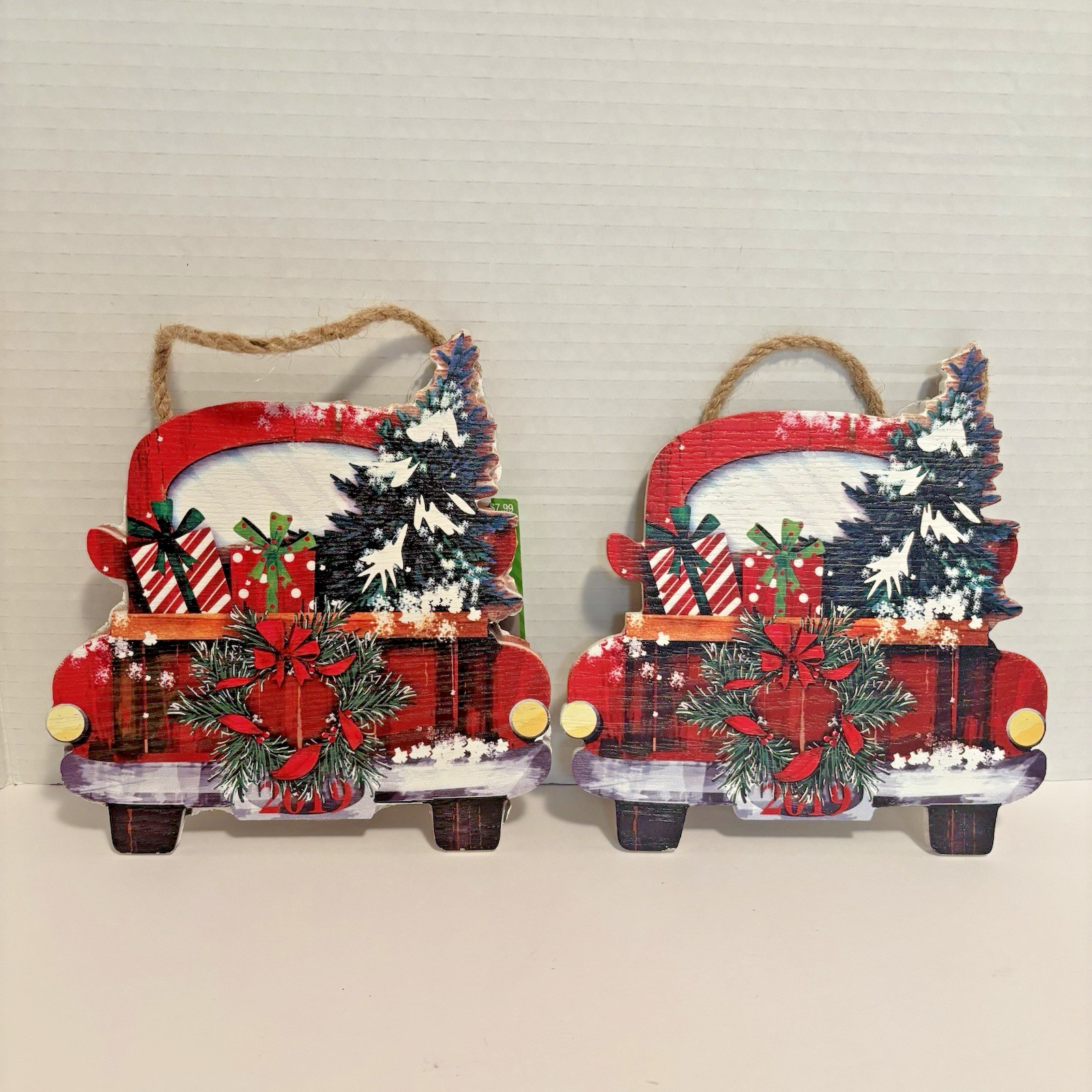 Red Truck Christmas Wreath Embellishment 2019 Wall Decor Hobby Lobby NWT