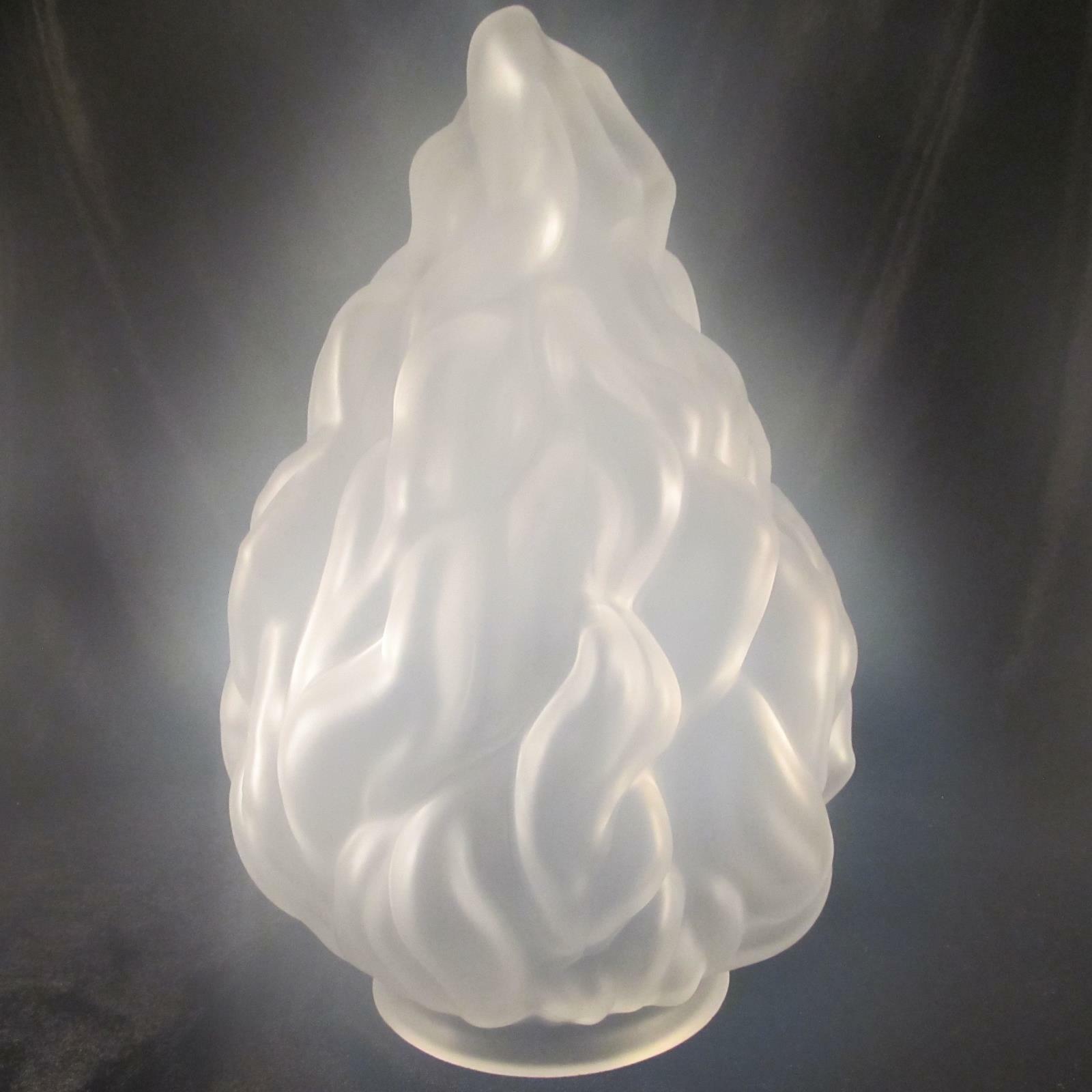 7 & 1/4″ tall Glass FLAME or TORCH Lamp SHADE 3 & 1/4 inch base / stalactite