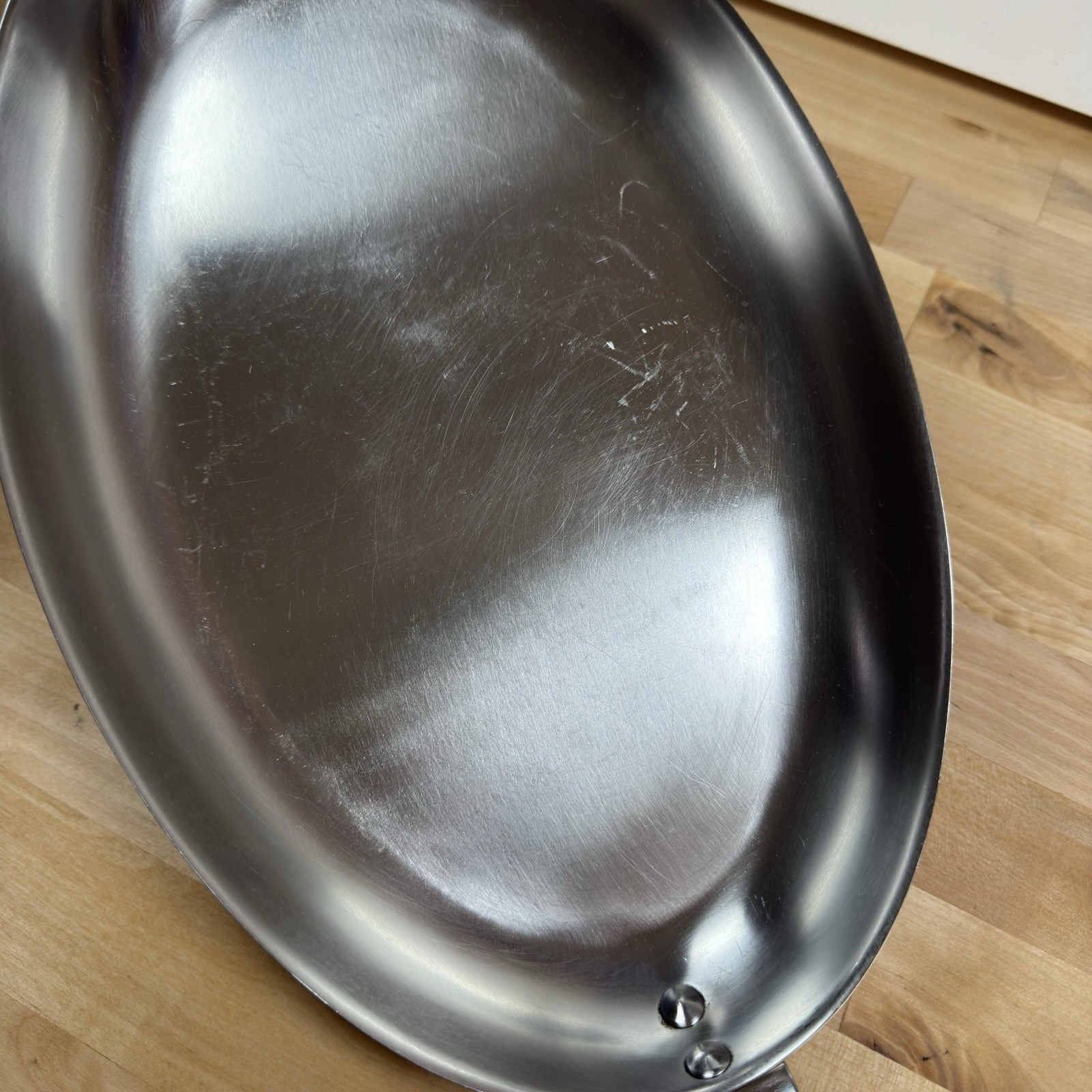 Scavullo Legion Utensils Copper Oval Heavy Skillet Fish Pan 13.5” Saute 11-58