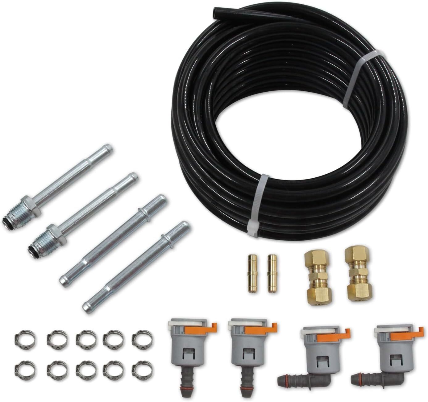 3/8″ Nylon Fuel Line Tubing Replacement Fuel Line Repair Kit (10mm) 25 Feet