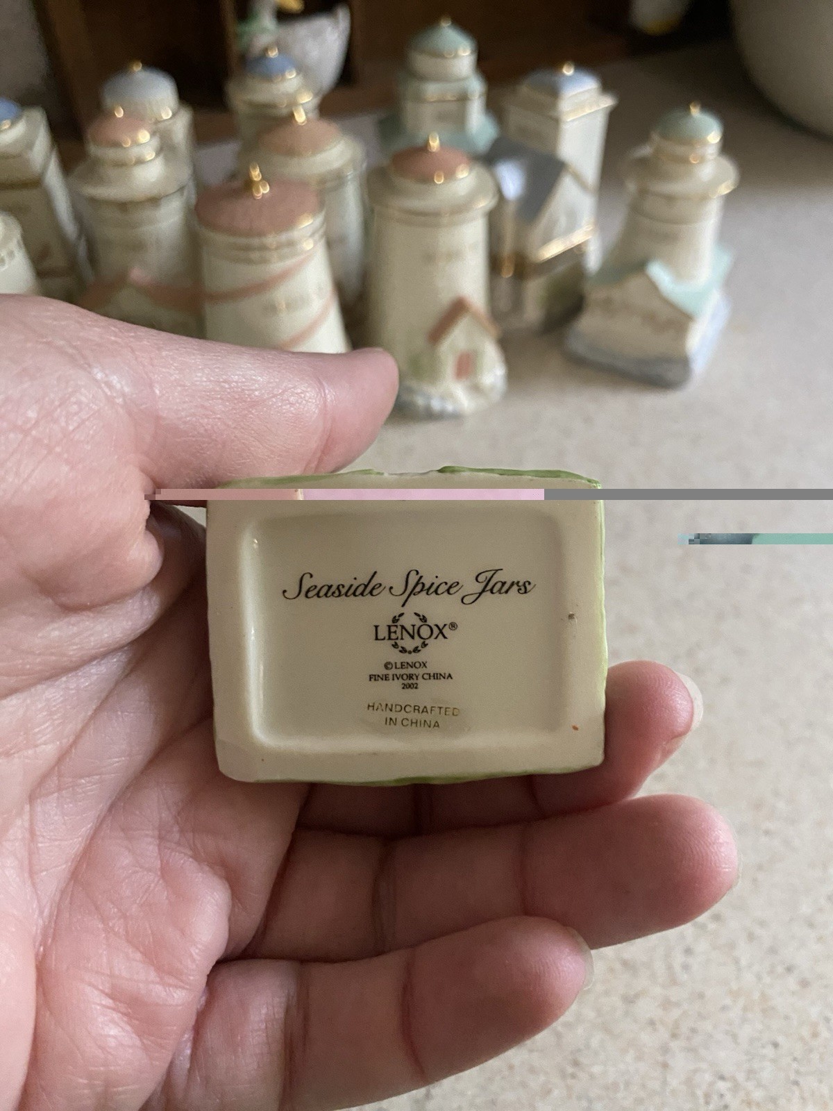 Lenox Seaside Spice Jar Ginger Damaged