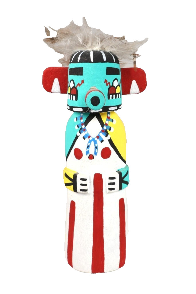 Hopi Pueblo Hanging Kachina Doll 20th Century 9.125″ H Including Feather