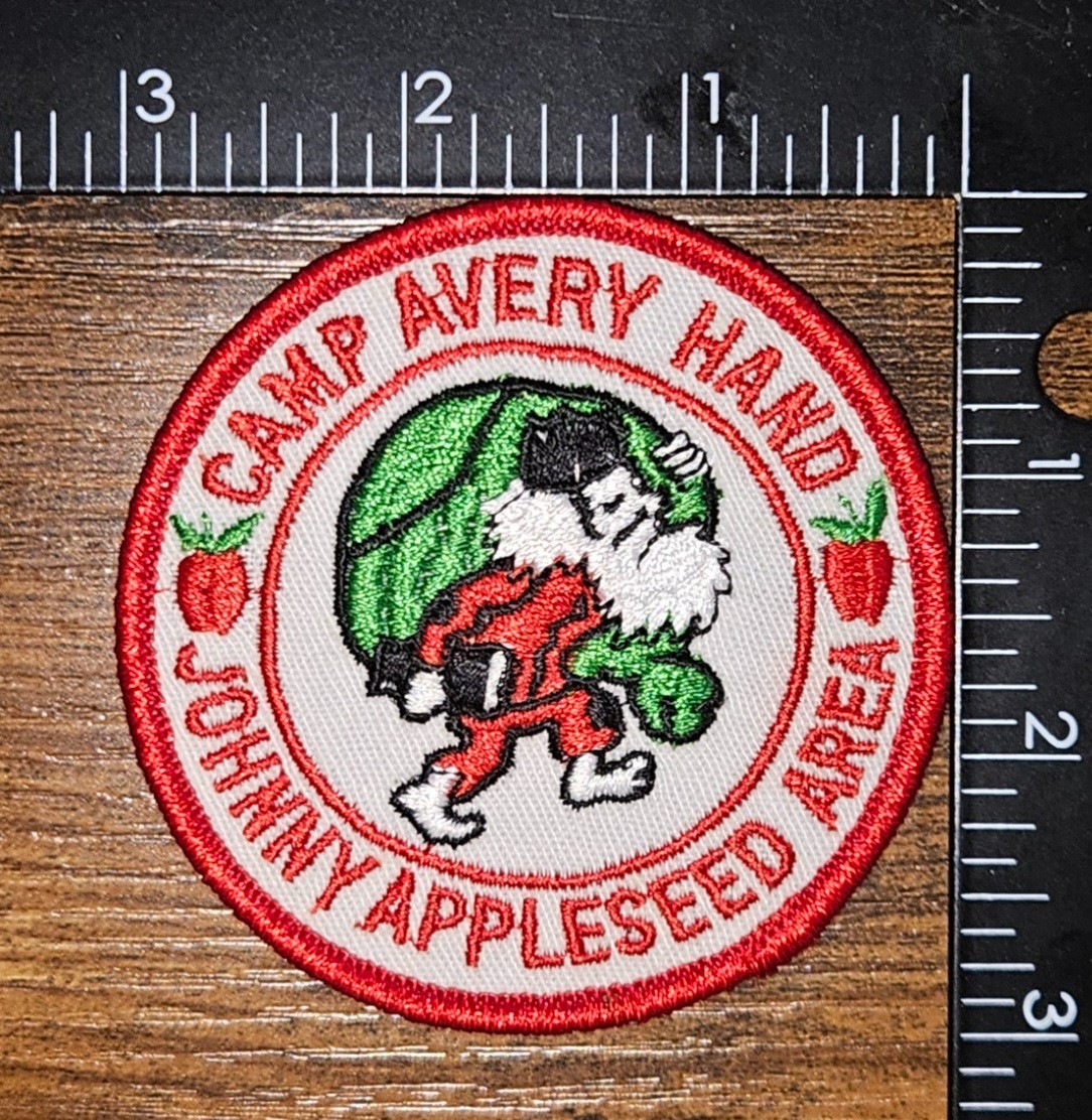 Camp Avery Hand Johnny Appleseed Area Council Boy Scout Camp Patch BSA