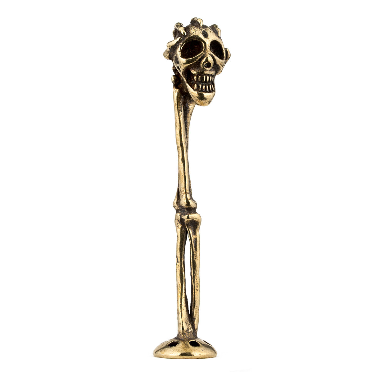 Brass Metal Creative Smoking Tobacco Pipe Tamper Tool Pipe Cleaning Tool Skull