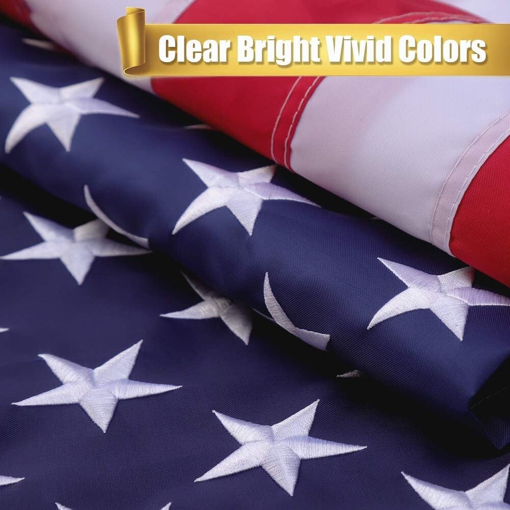 American Flag Large US Flags Made in USA Heavy Duty Embroidered Stars 6 X 10 Ft