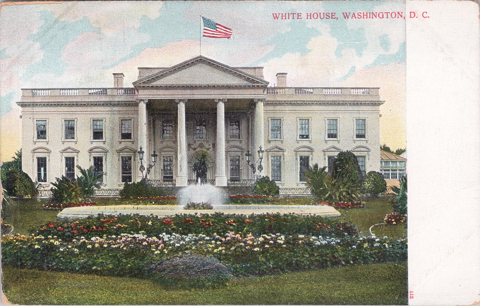 Undivided Back Postcard Washington DC US White House Garden View