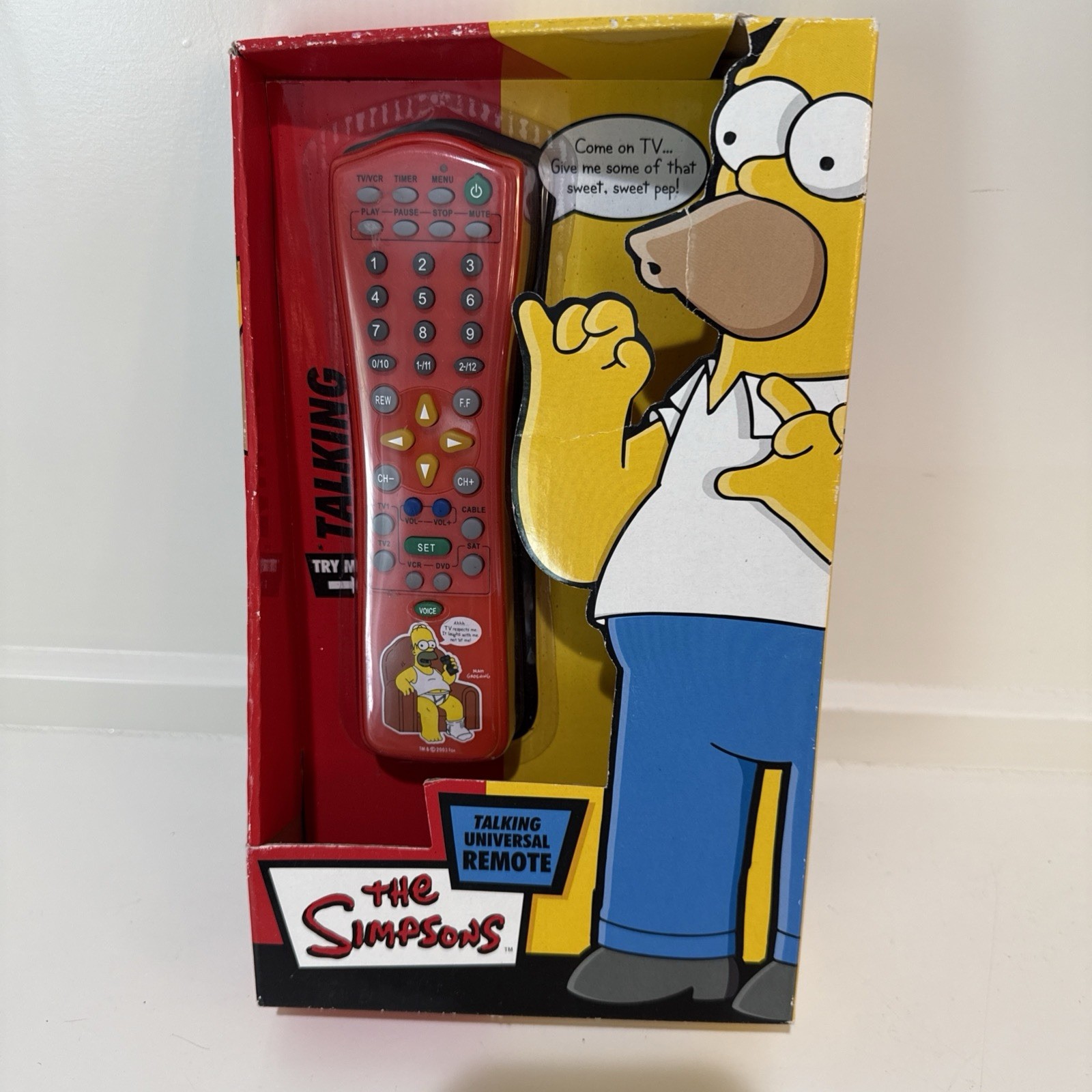 Vintage The Simpsons Talking Universal Remote Variant Packaging