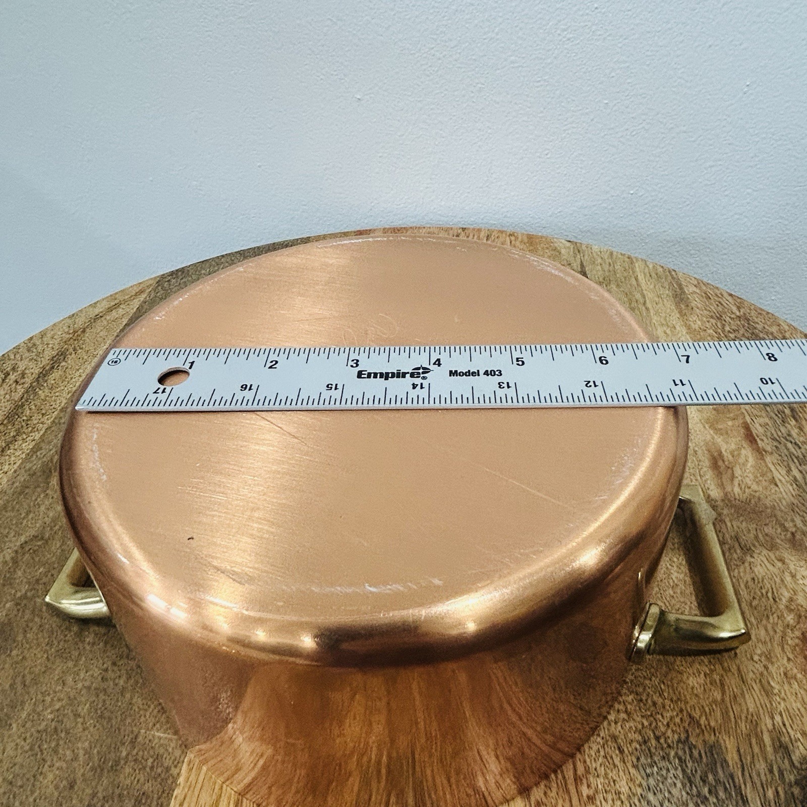 Paul Revere Limited 1801 3Qt Copper Stainless Brass Stock Pot Dutch Oven NOS