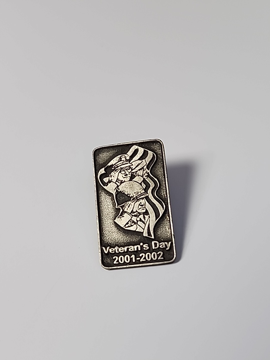 Veteran’s Day 2001 – 2002 Lapel Pin Silver Color Metal