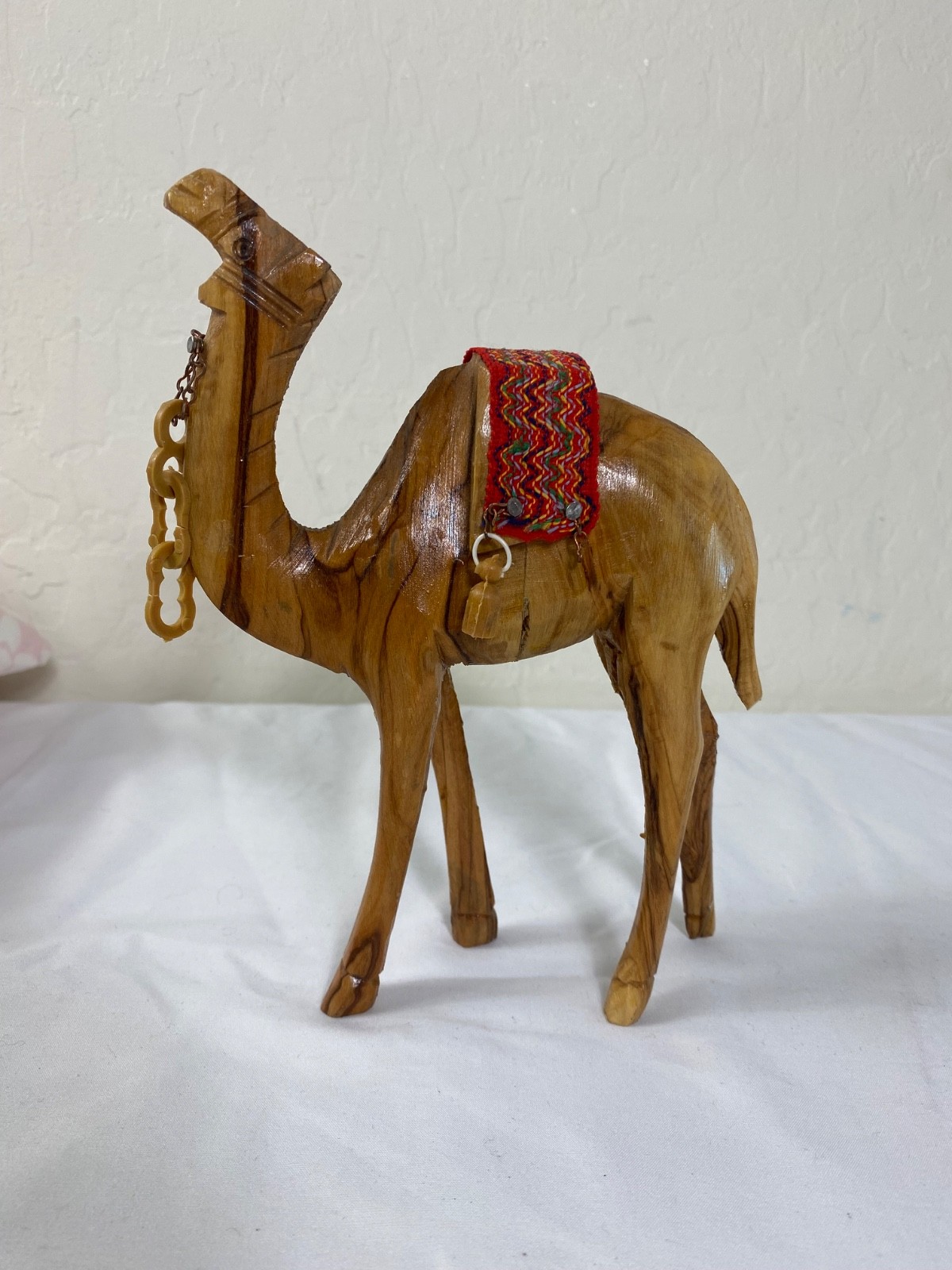 Vintage Olive Wood Hand Carved 3 Inch Camel Nativity Holy Land Christmas