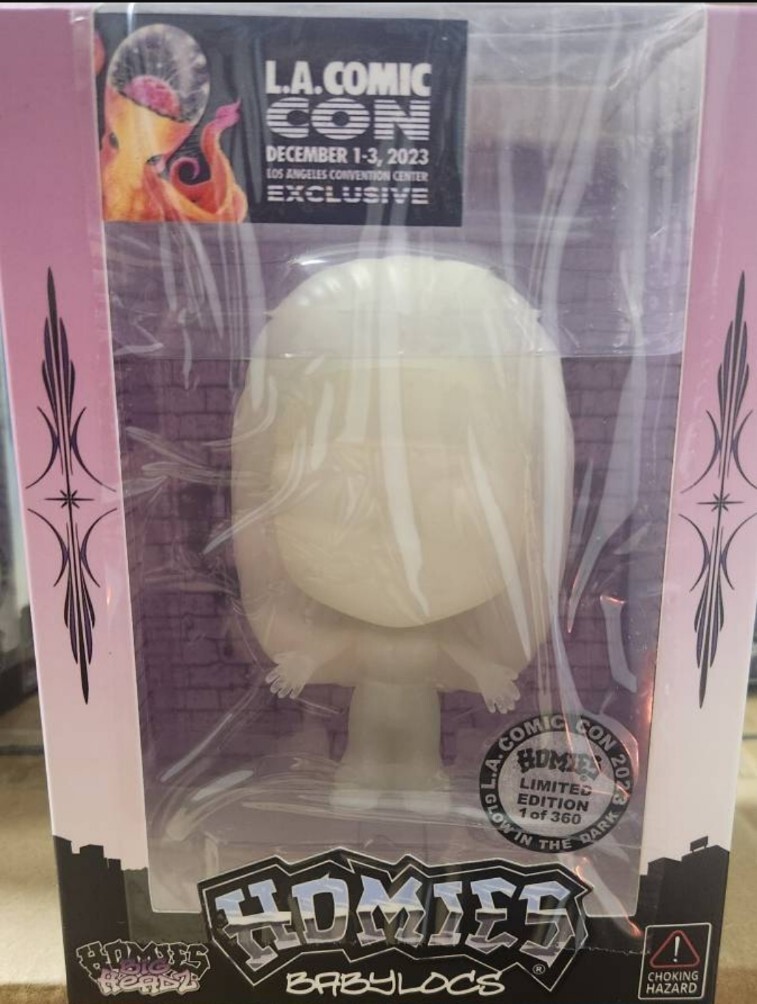 HOMIES BIG HEADZ 3 BABYLOCS GLOW VINYL FIGURE 1 OF 360 COMIC CON EXCLUSIVE DGA