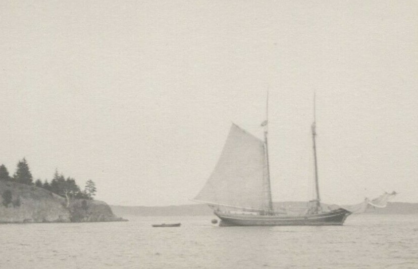 c1910-1930 RPPC Sailboat boat photo postcard A568