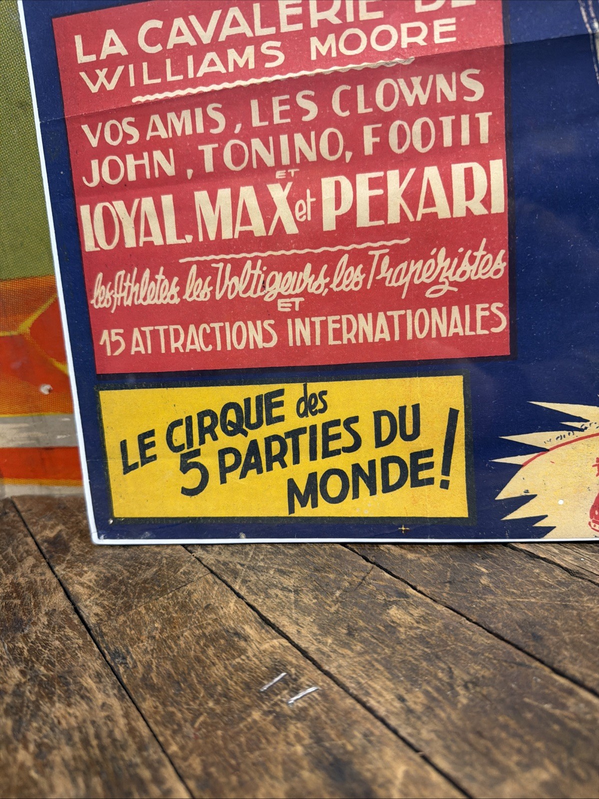 VINTAGE 1937 BORDEAUX CIRCUS MISS CURTISS THE HUMAN CANNONBALL POSTER SIGN RARE