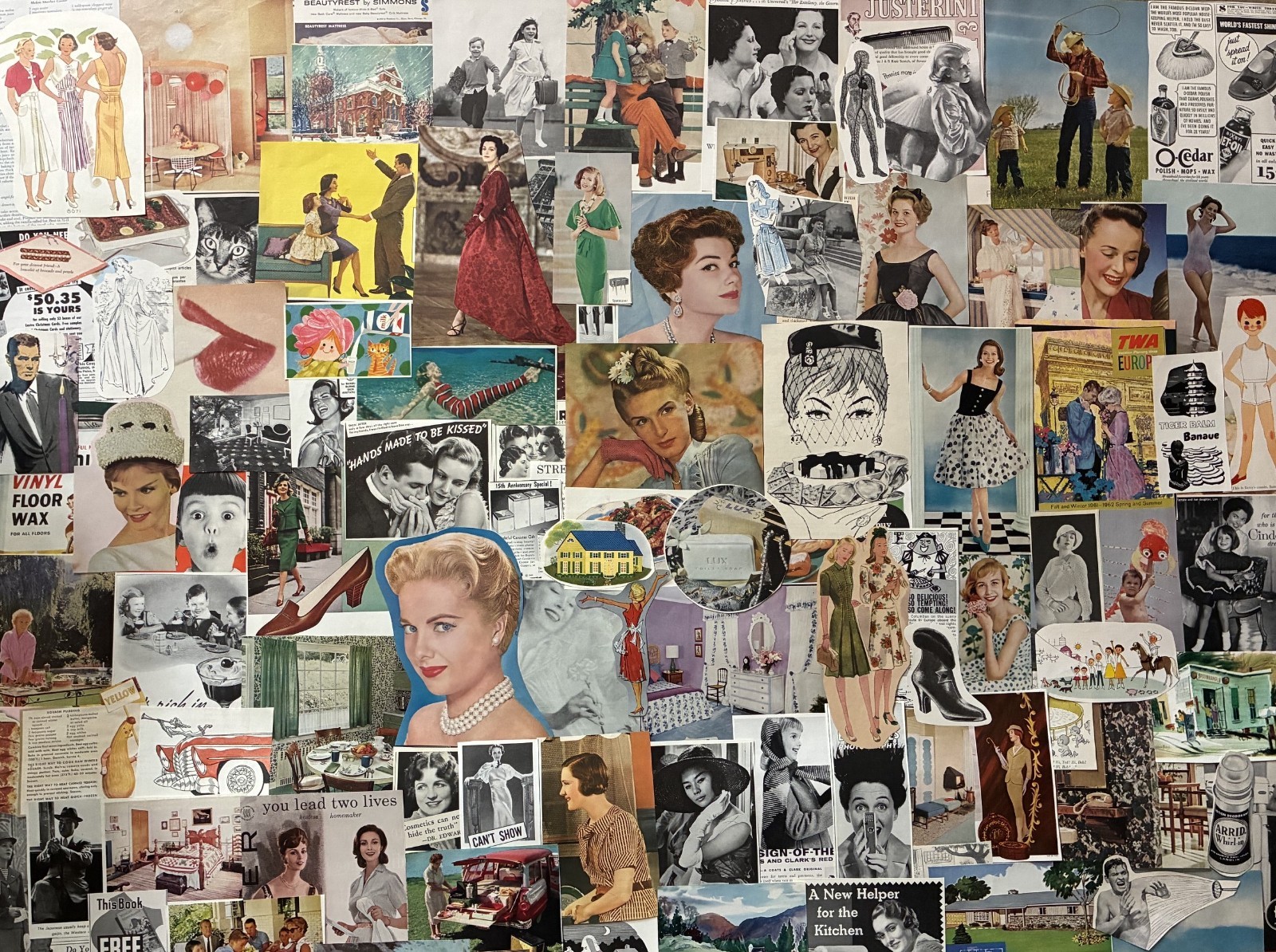 Lot~100 Small Ads & Cutouts~1930s-1970s~Ephemera~Collage~Junk Journals~Scrapbook