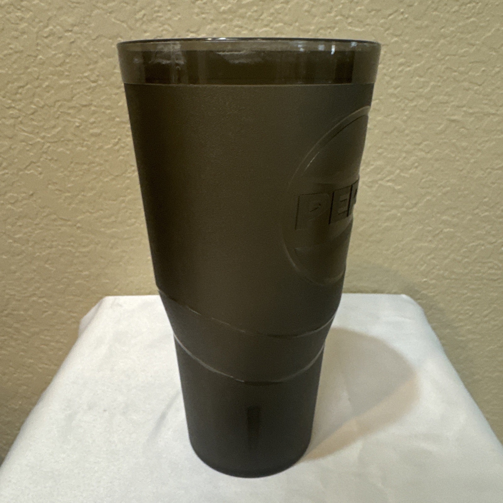 5 Pepsi Cola Restaurant Cups Plastic Tumblers 24 Oz. Dark Gray Made In USA