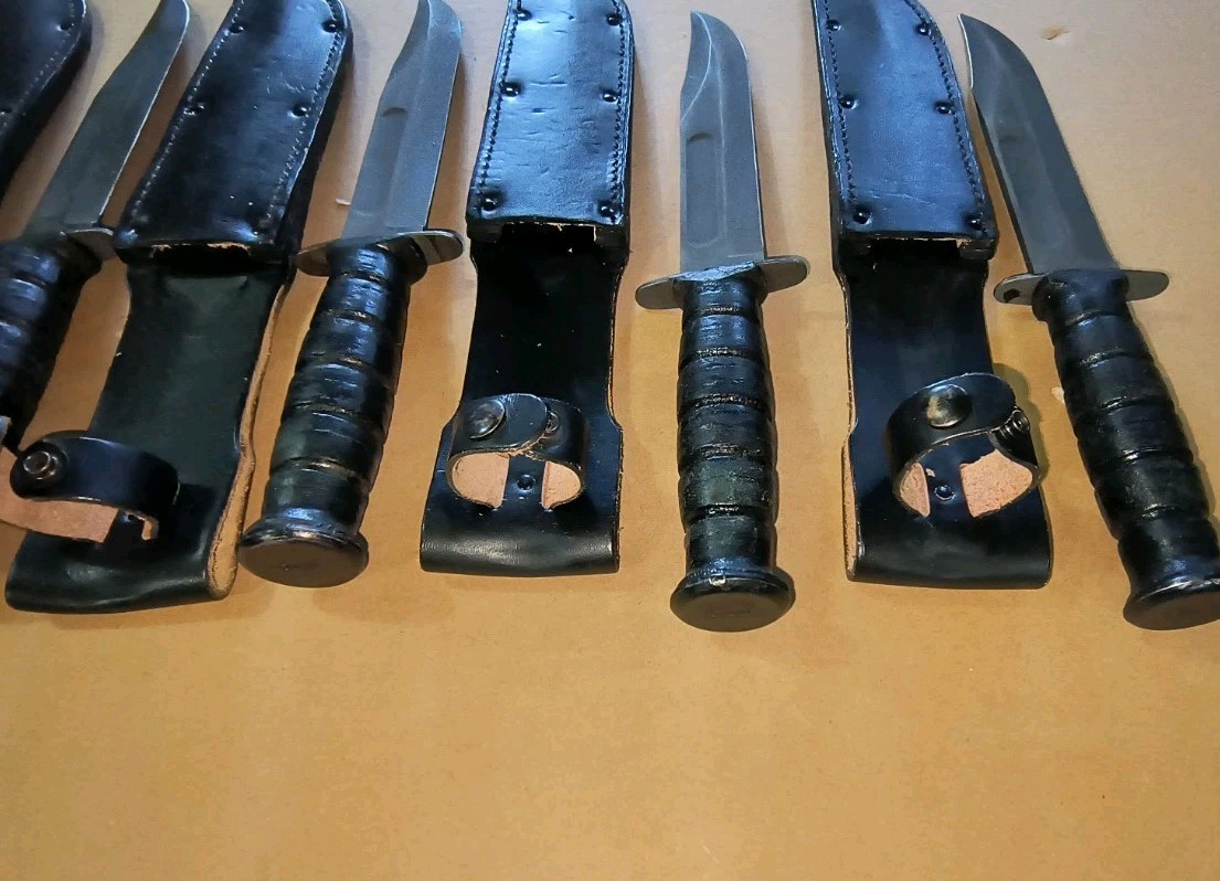 Vintage Knife OKC-3S Bayont USMC & Sheath Military Ontario Knife Co Genuine USA