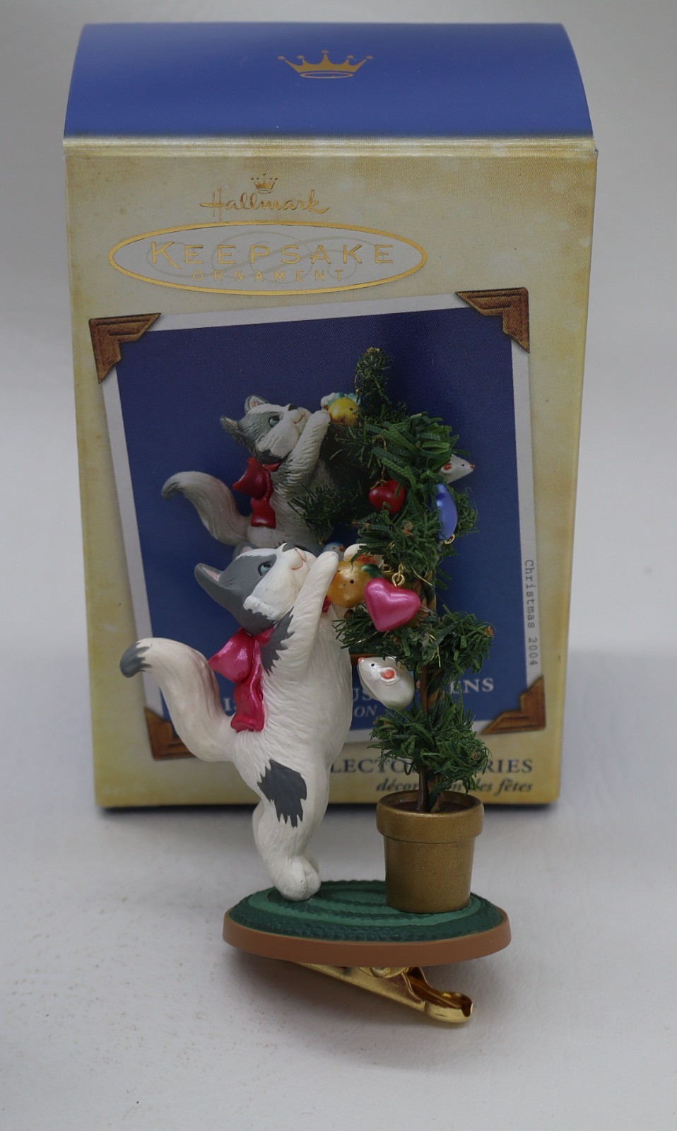 Lot of 5 Hallmark Mischievous Kittens ornaments 2000-2004 & 2006