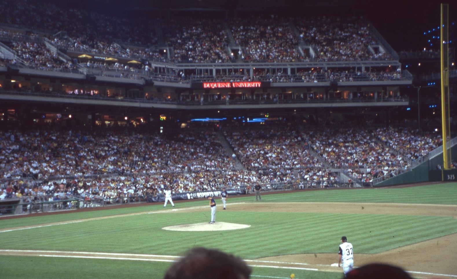 Major League MLB Baseball Game Night Stadium 35mm Slide 2001 Dequesne University