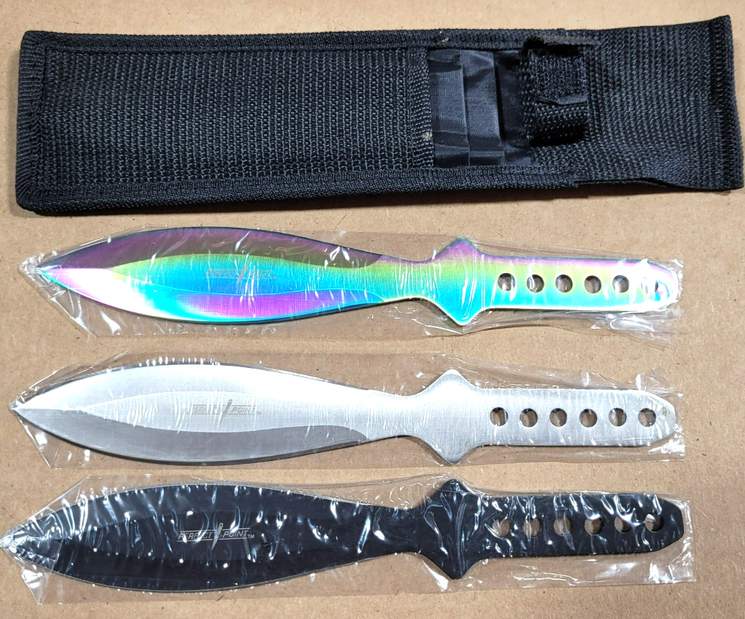 Perfect Point 3 Pc. Throwing Knife Set – 8 7/8 inch, New (TK-114-3)