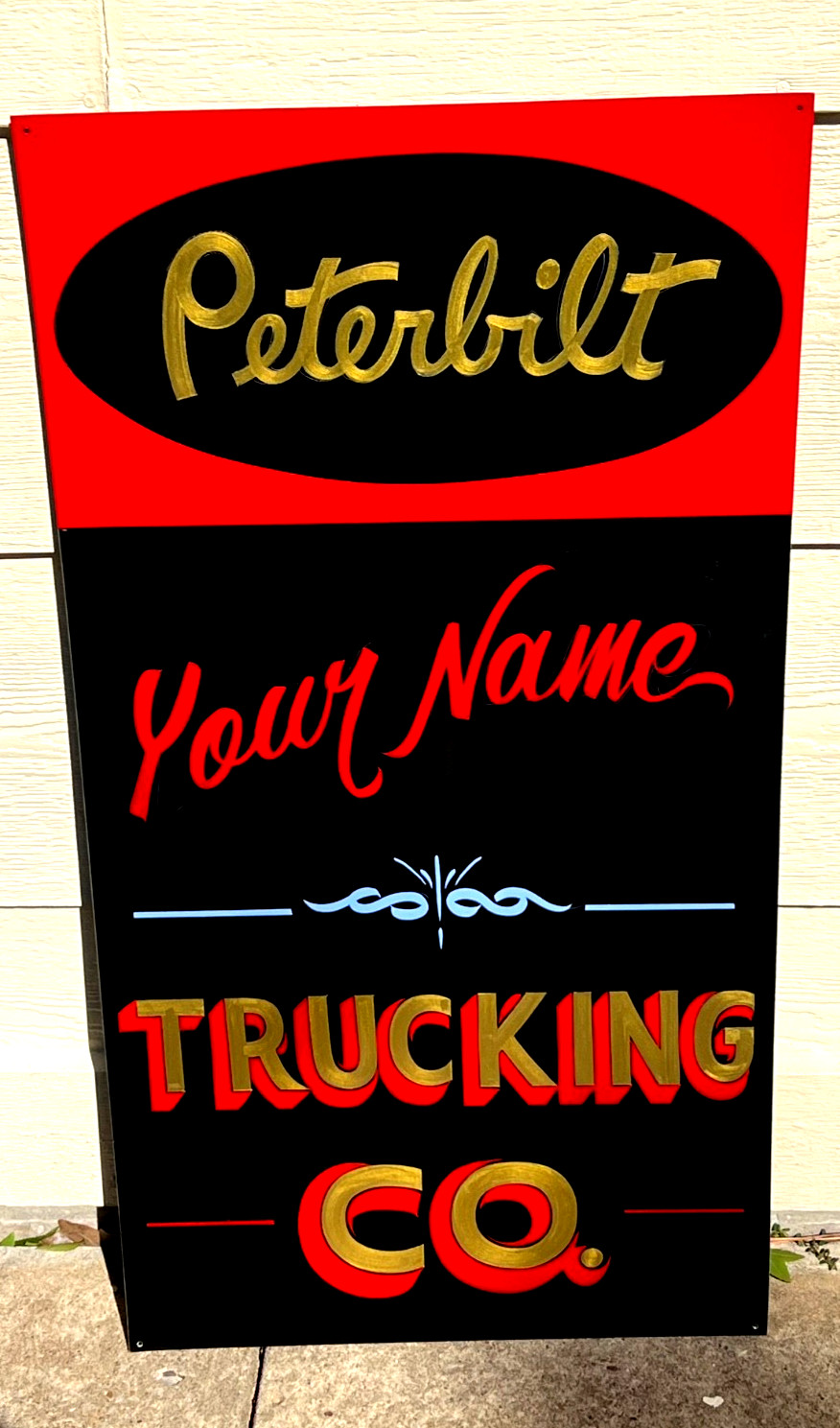 ORDER YOUR PERSONALIZED LG.19×36″ PETERBILT SIGN Dealership KENWORTH Trucking CO