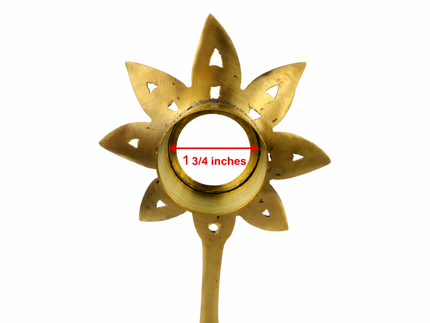 High Polished Brass Sunburst Rhinestone Personal Reliquary for Churches 10.75 In