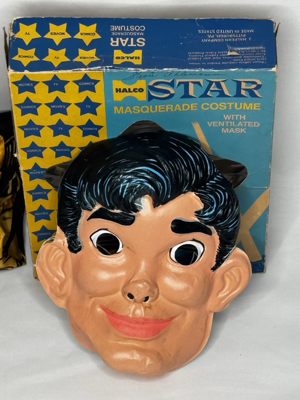 HTF 1960s HALCO Li’l Abner Halloween Mask & Costume W/original Box Sz 8-10