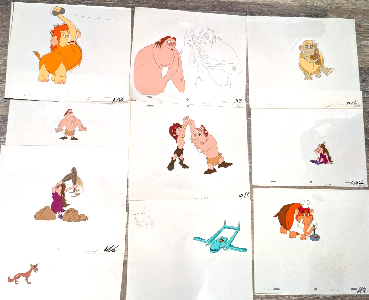 Variety/Lot#3 of CRO Cartoon Production Cel / 1993 TV ANIMATION ART Drawings
