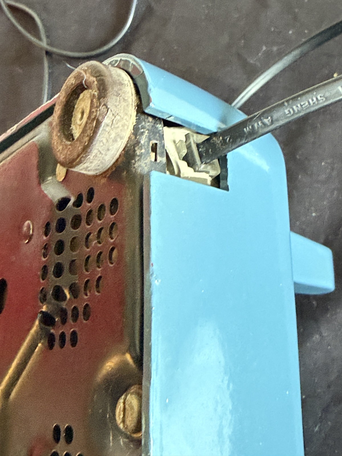 WESTERN ELECTRIC 500 MEDITERRANEAN BLUE PLASTIC ROTARY DIAL DESK TELEPHONE RARE
