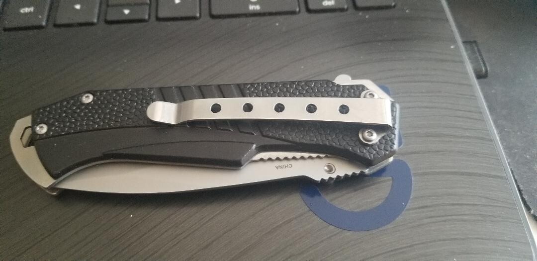 BULLET 4. 3/8 Pocketknife in Black. 4. 3/8 Closed, 3.1/4 Blade length, 7. 5/8